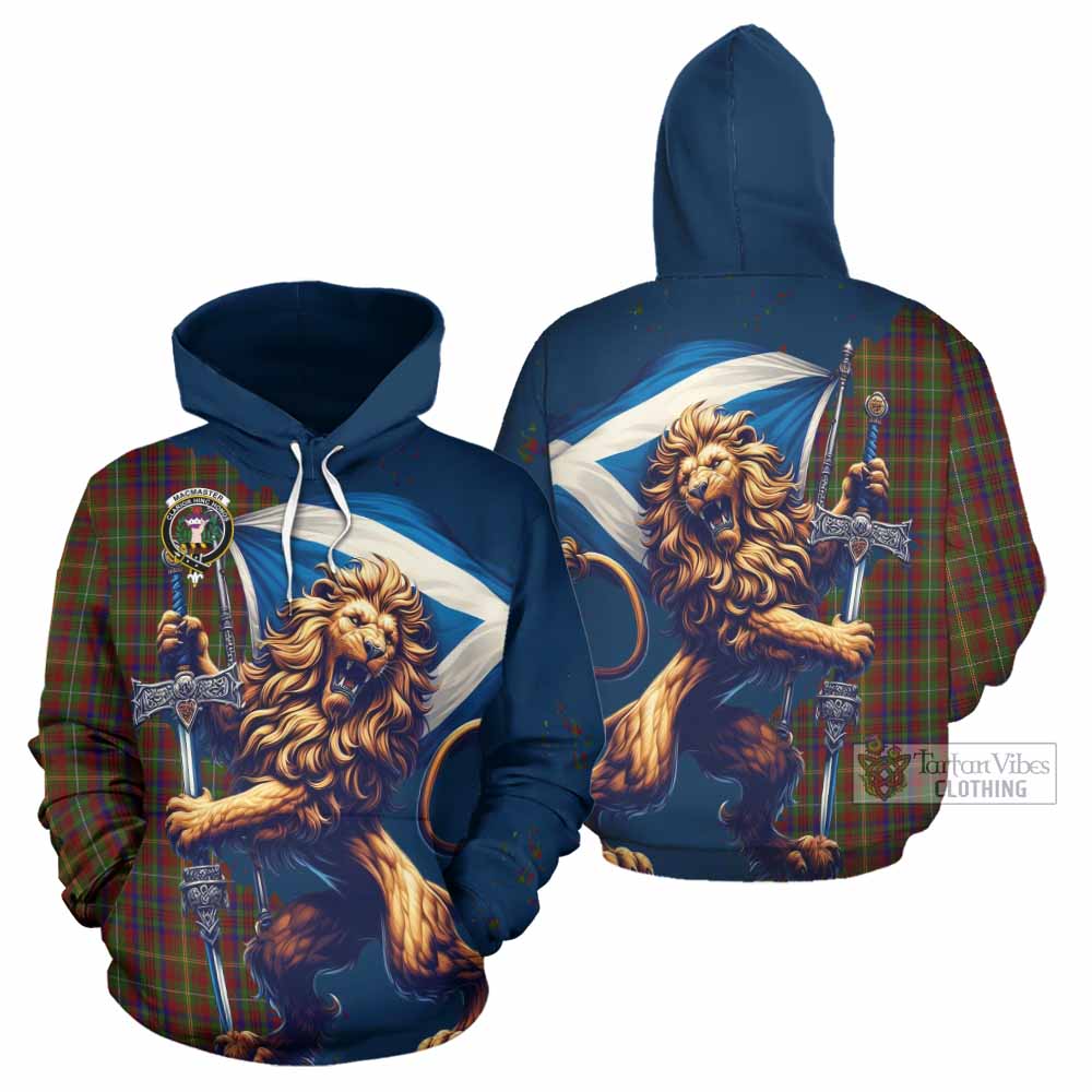 MacMillan (McMillan) Tartan Family Crest Hoodie with Scottish Majestic Lion