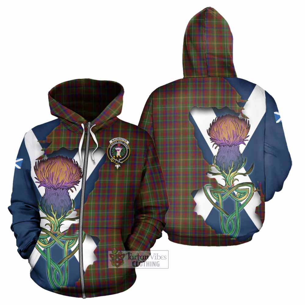 MacMaster (McMaster) Tartan Family Crest Hoodie Scottish Thistle Celtic Inspired Zip Hoodie - Tartan Vibes Clothing