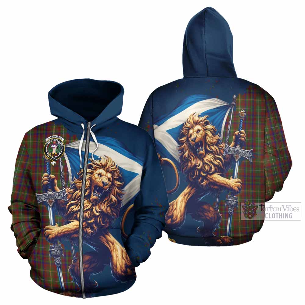 MacMillan (McMillan) Tartan Family Crest Hoodie with Scottish Majestic Lion