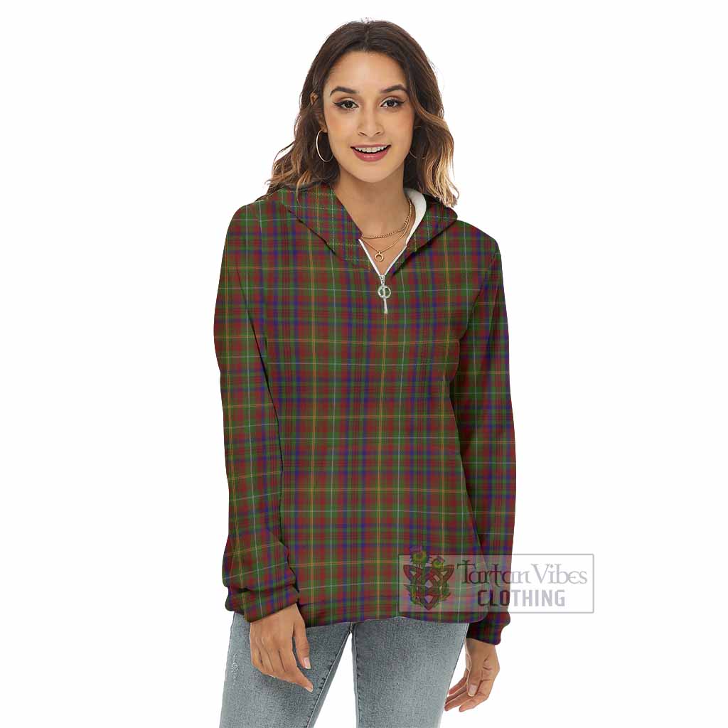 Tartan Vibes Clothing MacMaster (McMaster) Tartan Women's Borg  Half Zip Fleece Hoodie