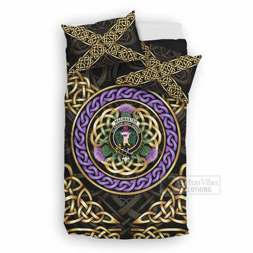 MacMaster (McMaster) Clan Crest Bedding Set Celtic Scottish Thistle UK Bedding Set UK Double 79*79 inch - Tartan Vibes Clothing