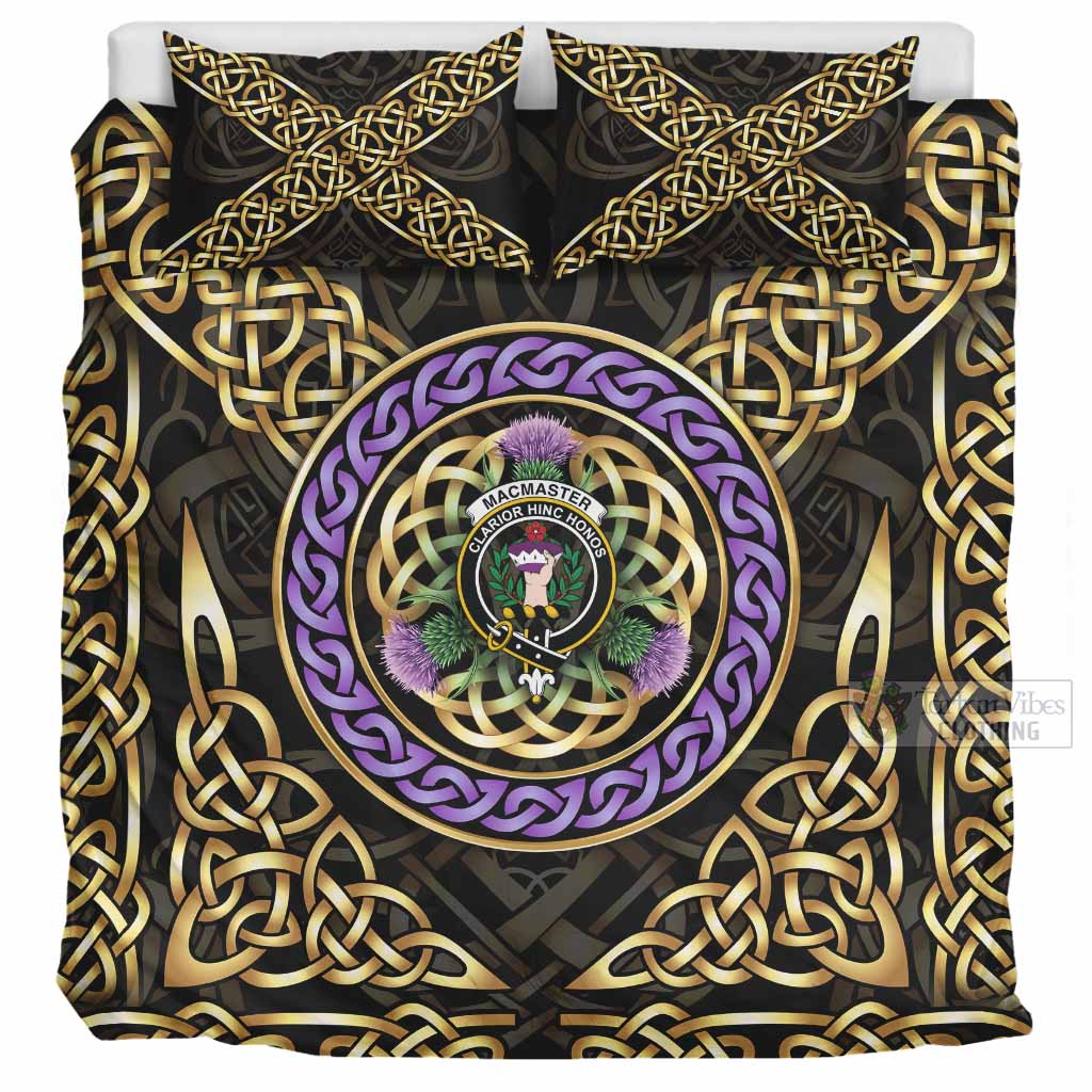 MacMaster (McMaster) Clan Crest Bedding Set Celtic Scottish Thistle UK Bedding Set UK Super King 104*94 inch - Tartan Vibes Clothing