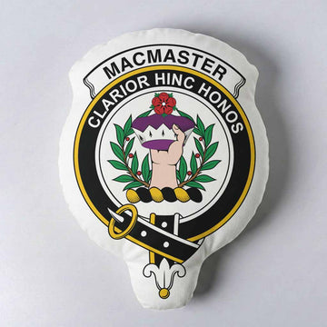MacMaster (McMaster) Clan Crest Shaped Throw Pillow, Scottish Clan Badge Decorative Pillow - Tartan Vibes Clothing
