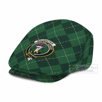 MacMaster (McMaster) Scottish Family Crest Flat Cap Green Argyle Classic Style - Tartan Vibes Clothing