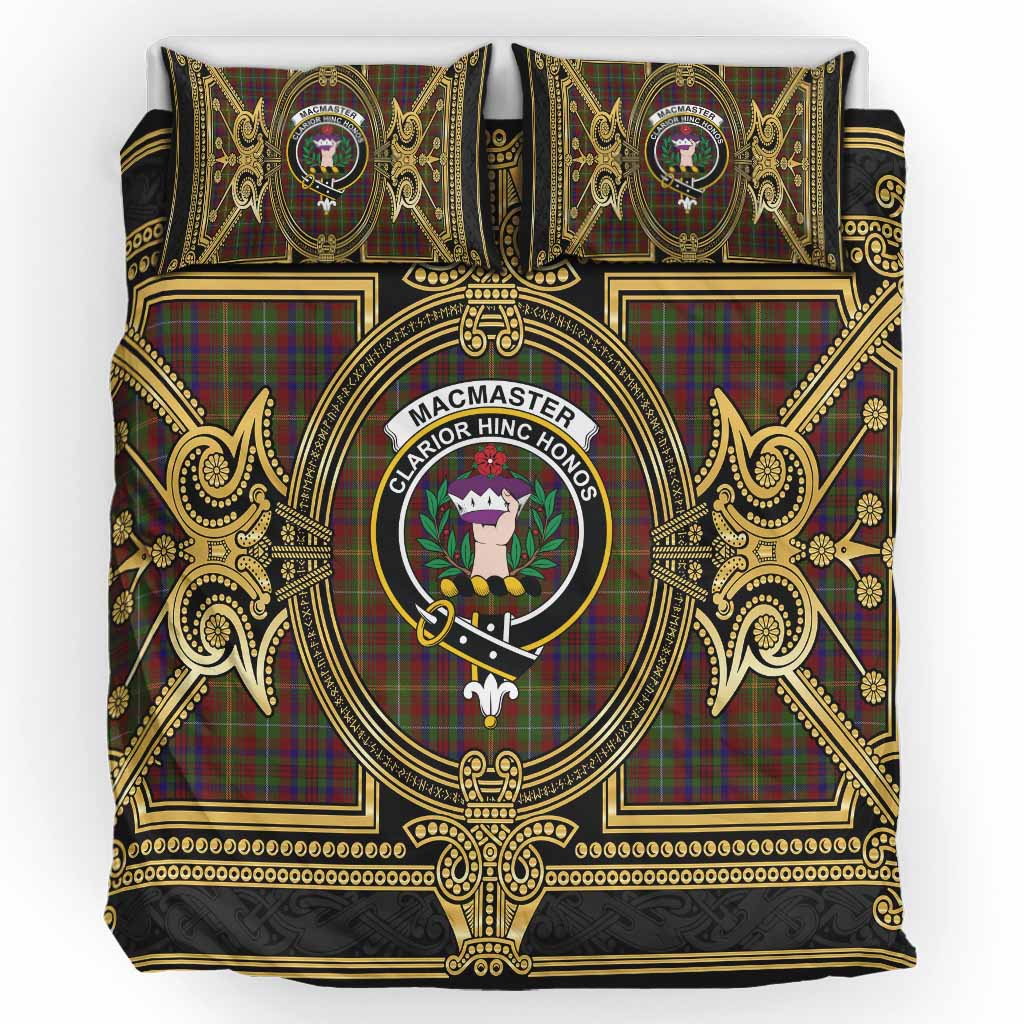 MacMaster (McMaster) Scottish Tartan Crest Bedding Set Royal Stylized UK Bedding Set UK King 91*87 inch - Tartan Vibes Clothing