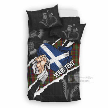MacMaster (McMaster) Tartan Bedding Set Hands with Scotland National Flags UK Bedding Set UK Double 79*79 inch - Tartan Vibes Clothing