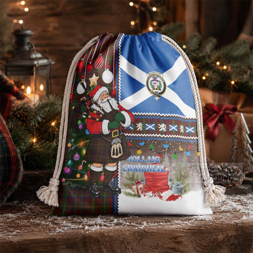 MacMaster (McMaster) Tartan Crest Christmas Gift Bag Nollaig Chridheil Patchwork Style - Tartan Vibes Clothing