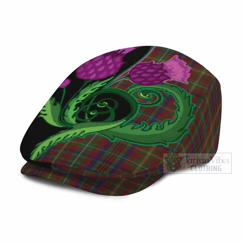 MacMaster (McMaster) Tartan Flat Cap, Jeff Cap Traditional Scottish Thistle - Tartan Vibes Clothing