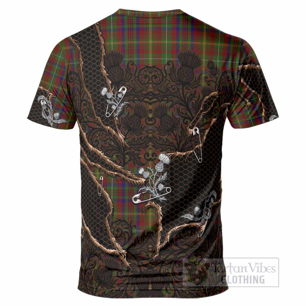 MacMaster (McMaster) Tartan Thistle Dark Gothic T-Shirt - Tartan Vibes Clothing