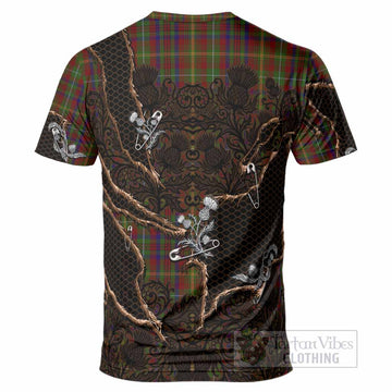 MacMaster (McMaster) Tartan Thistle Dark Gothic T-Shirt - Tartan Vibes Clothing