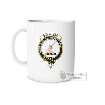 MacMillan (McMillan) Family Crest Ceramic Mug White - 2D-tartanvibesclothing