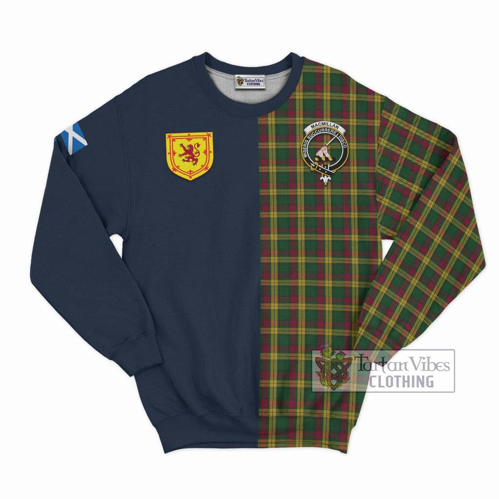 Tartan Vibes Clothing MacMillan Ancient Tartan Sweatshirt with Scottish Lion Royal Arm Half Style