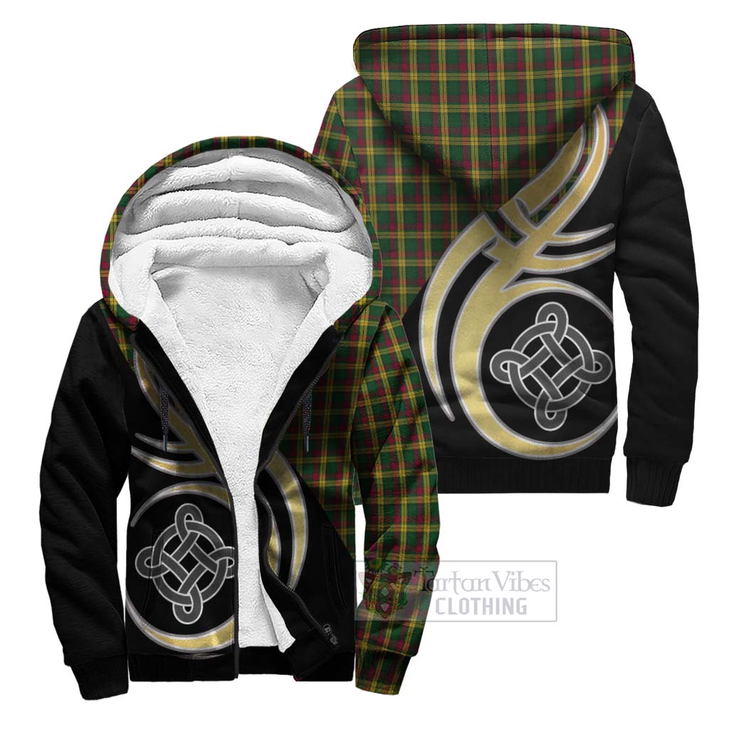 MacMillan (McMillan) Tartan Sherpa Hoodie with Family Crest and Celtic Symbol Style Unisex S - Tartan Vibes Clothing