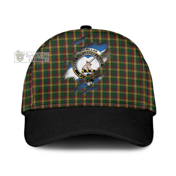 MacMillan (McMillan) Tartan Classic Cap with Family Crest In Me Style