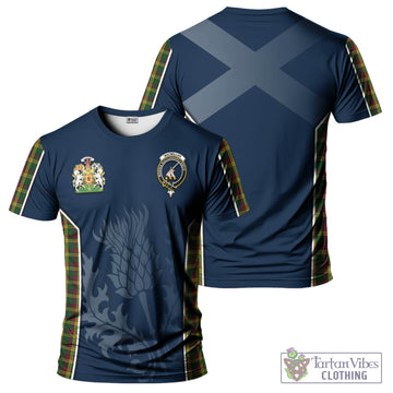 MacMillan (McMillan) Tartan T-Shirt with Family Crest and Scottish Thistle Vibes Sport Style