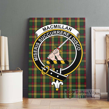 MacMillan (McMillan) Tartan Canvas Print Wall Art with Family Crest