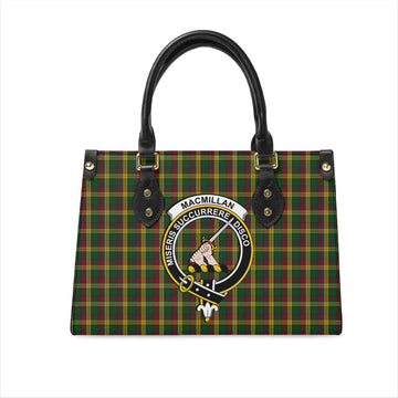 MacMillan (McMillan) Tartan Leather Bag with Family Crest