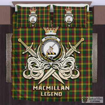 MacMillan (McMillan) Tartan Bedding Set with Clan Crest and the Golden Sword of Courageous Legacy