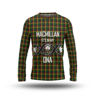 MacMillan (McMillan) Tartan Long Sleeve T-Shirt with Family Crest DNA In Me Style