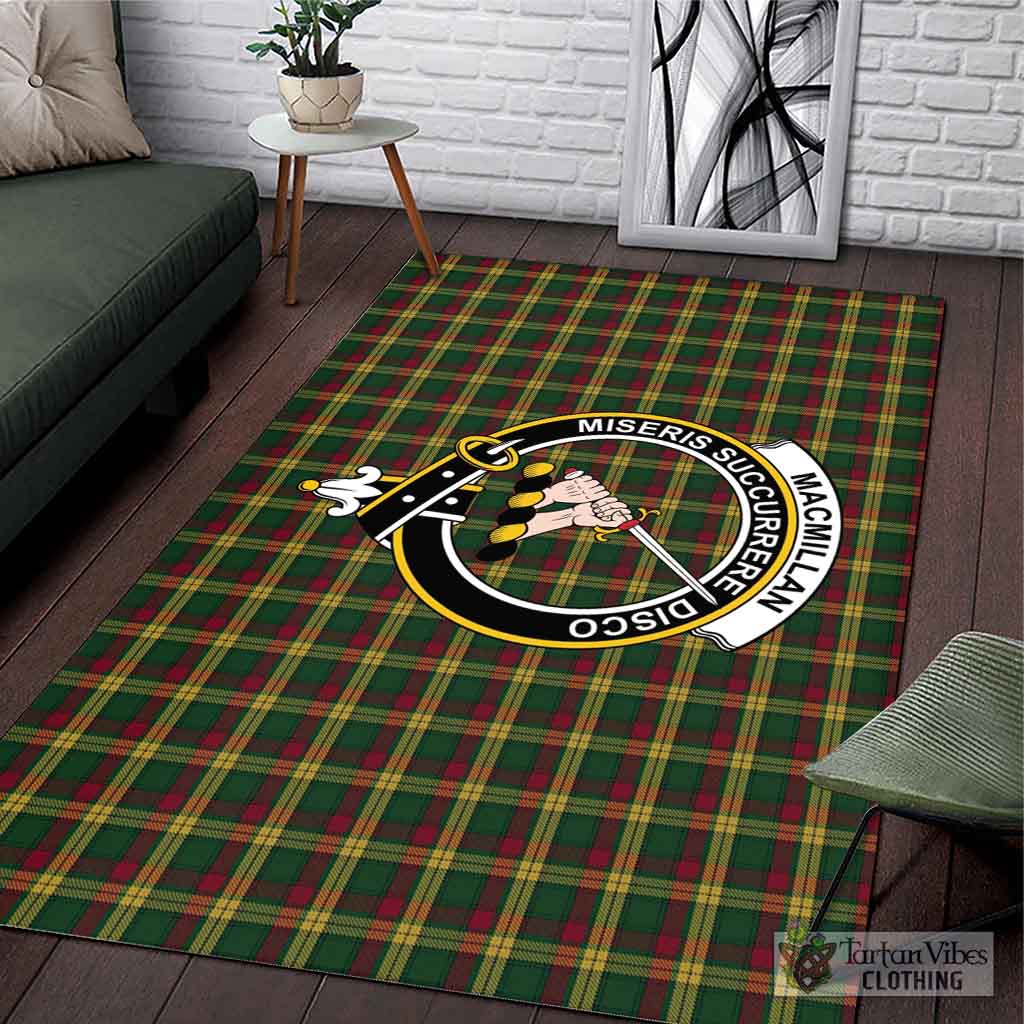 Tartan Vibes Clothing MacMillan Ancient Tartan Area Rug with Family Crest