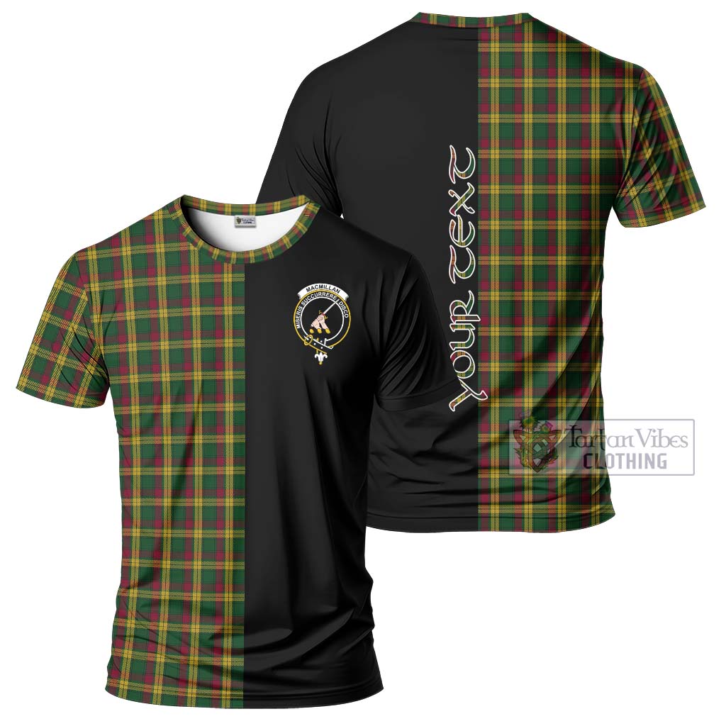 Tartan Vibes Clothing MacMillan Ancient Tartan T-Shirt with Family Crest and Half Of Me Style