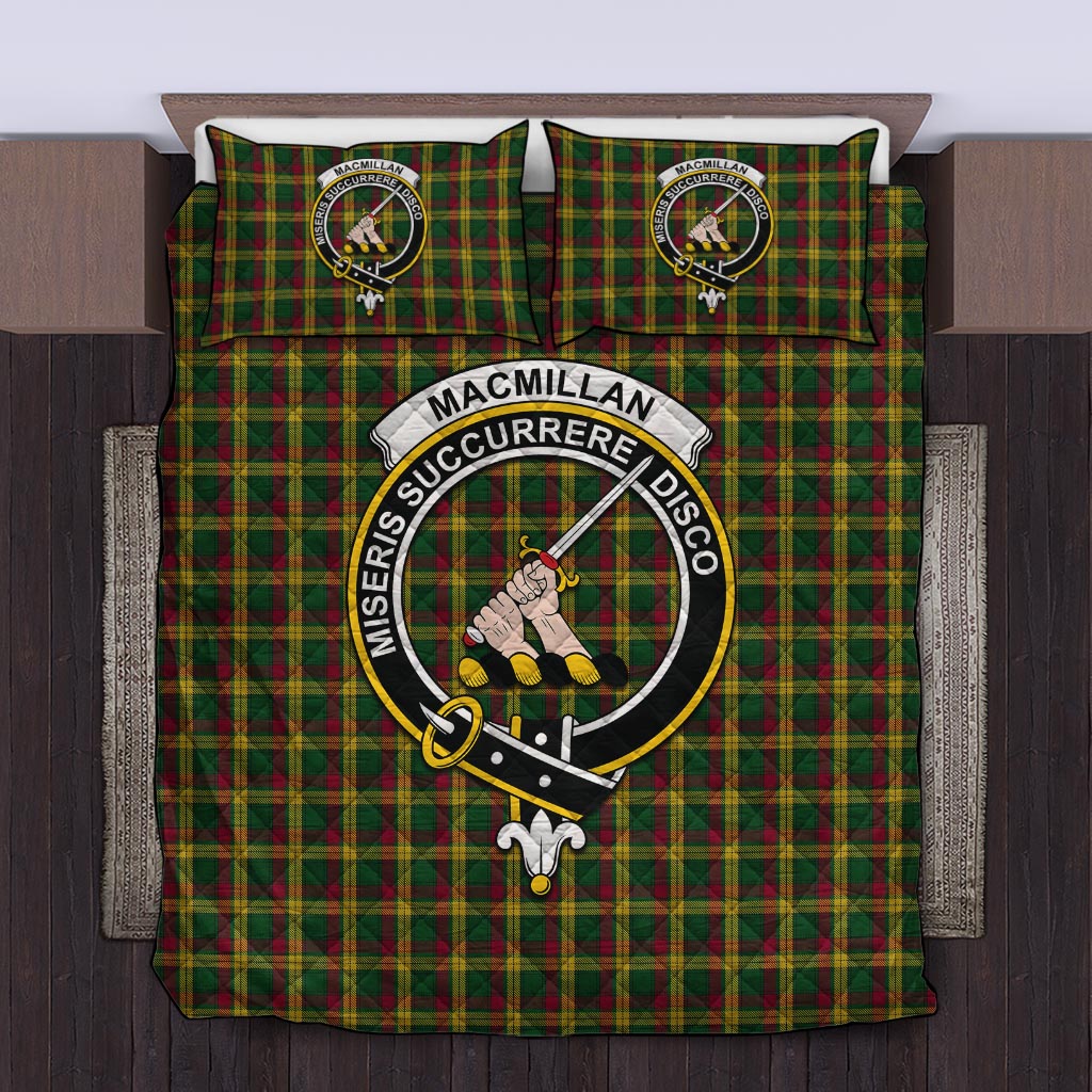 MacMillan (McMillan) Tartan Quilt Bed Set with Family Crest Twin - Tartan Vibes Clothing