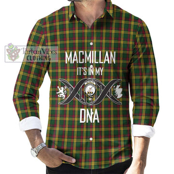 MacMillan (McMillan) Tartan Long Sleeve Button Shirt with Family Crest DNA In Me Style