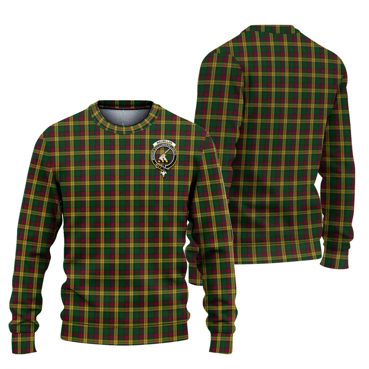 MacMillan (McMillan) Tartan Ugly Sweater with Family Crest Unisex - Tartan Vibes Clothing