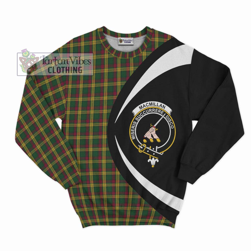 MacMillan (McMillan) Tartan Sweatshirt with Family Crest Circle Style Unisex - Tartan Vibes Clothing