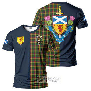 MacMillan (McMillan) Tartan T-Shirt Alba with Scottish Lion Royal Arm Half Style