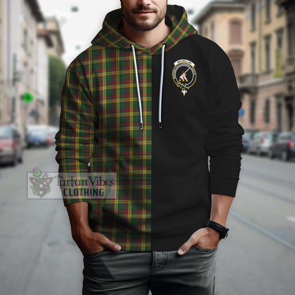 MacMillan (McMillan) Tartan Hoodie with Family Crest and Half Of Me Style Zip Hoodie - Tartanvibesclothing Shop