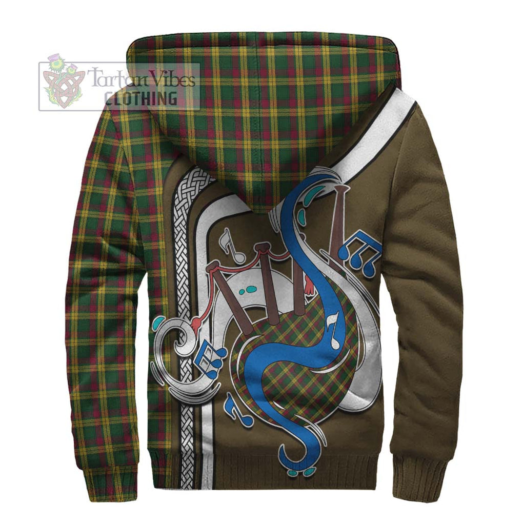 MacMillan (McMillan) Tartan Sherpa Hoodie with Epic Bagpipe Style - Tartanvibesclothing Shop