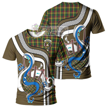 MacMillan (McMillan) Tartan T-Shirt with Epic Bagpipe Style