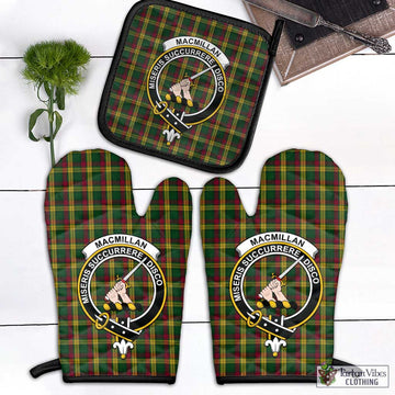 MacMillan (McMillan) Tartan Combo Oven Mitt & Pot-Holder with Family Crest