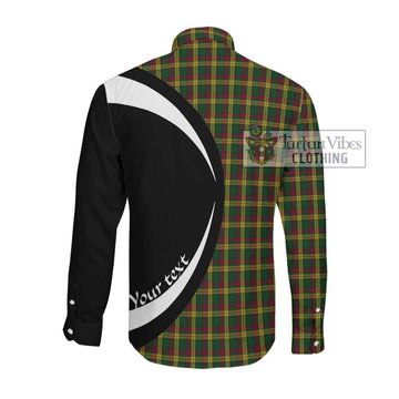 MacMillan (McMillan) Tartan Long Sleeve Button Up with Family Crest Circle Style Men's Shirt - Tartan Vibes Clothing