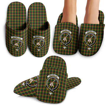 MacMillan (McMillan) Tartan Home Slippers with Family Crest