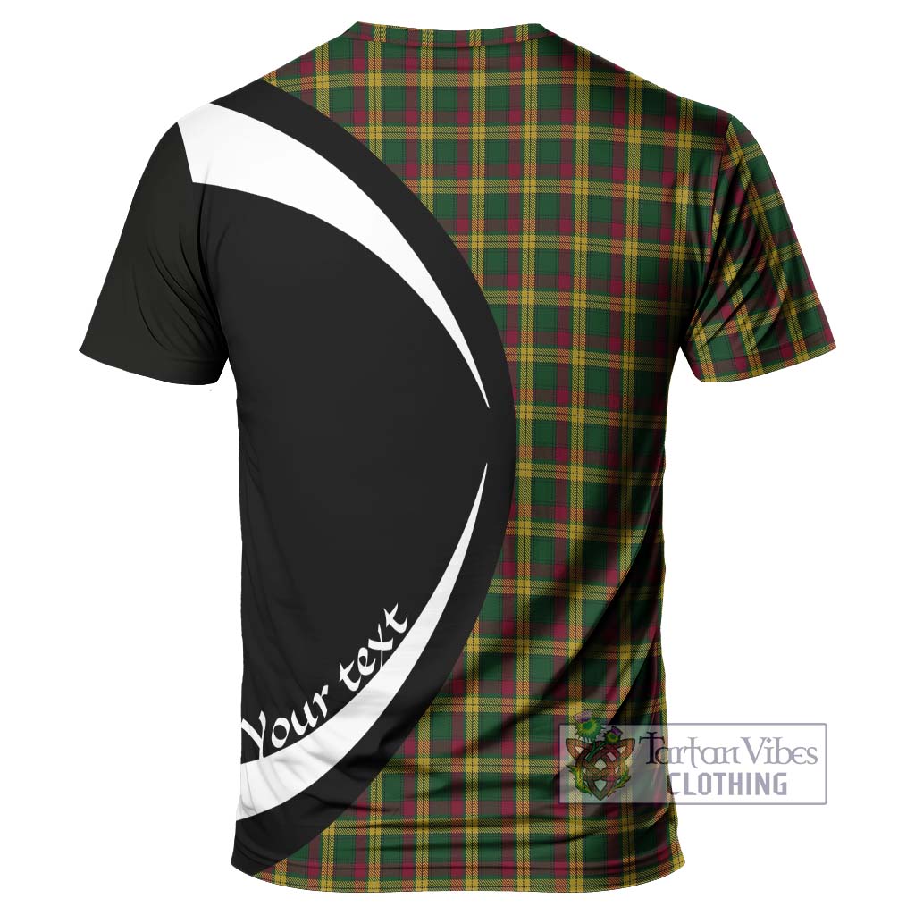 Tartan Vibes Clothing MacMillan Ancient Tartan T-Shirt with Family Crest Circle Style