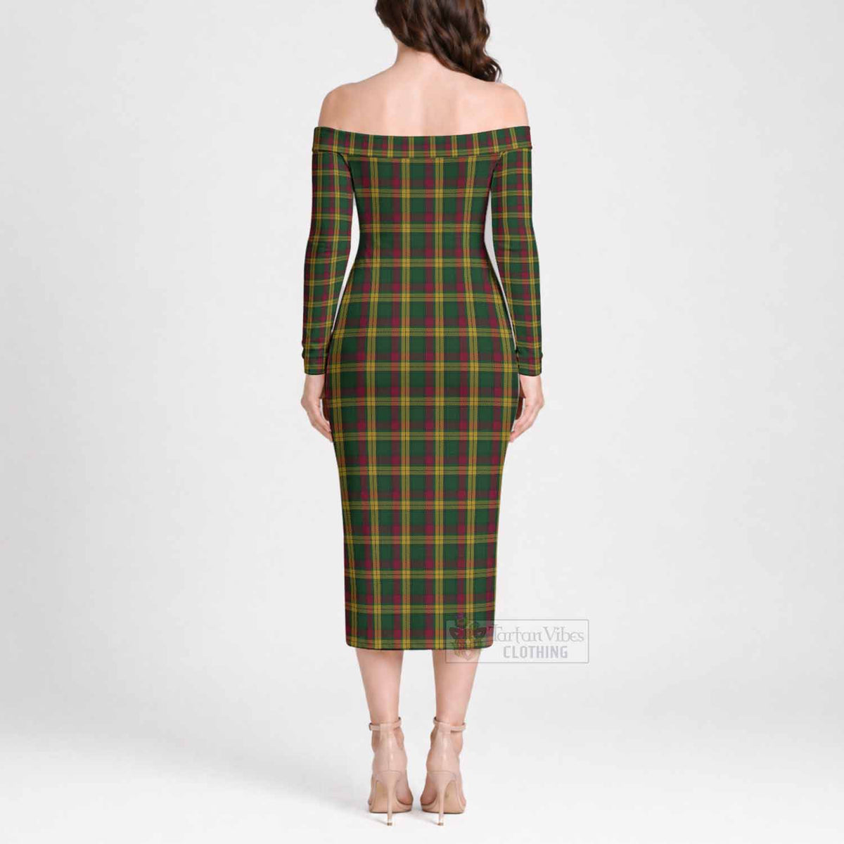 MacMillan (McMillan) Tartan Off Shoulder Lady Dress - Tartan Vibes Clothing