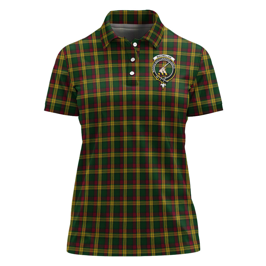 MacMillan (McMillan) Tartan Polo Shirt with Family Crest For Women - Tartan Vibes Clothing