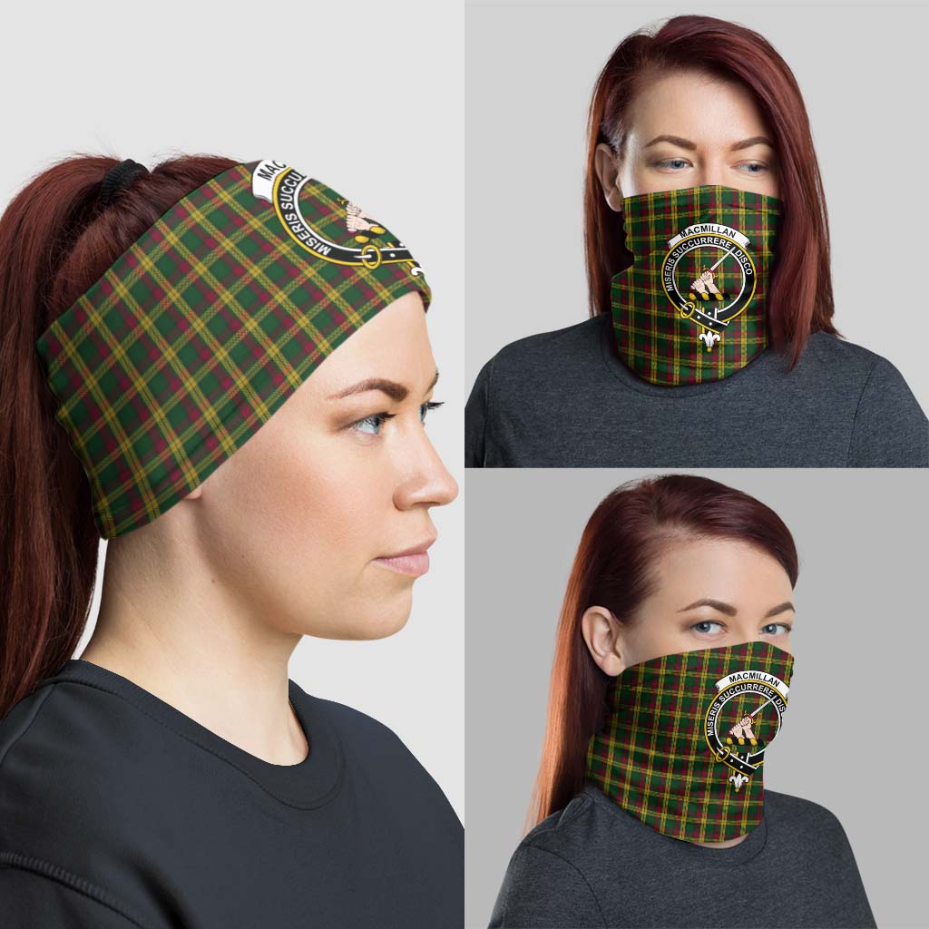 MacMillan Ancient Tartan Neck Gaiters, Tartan Bandanas, Tartan Head Band with Family Crest