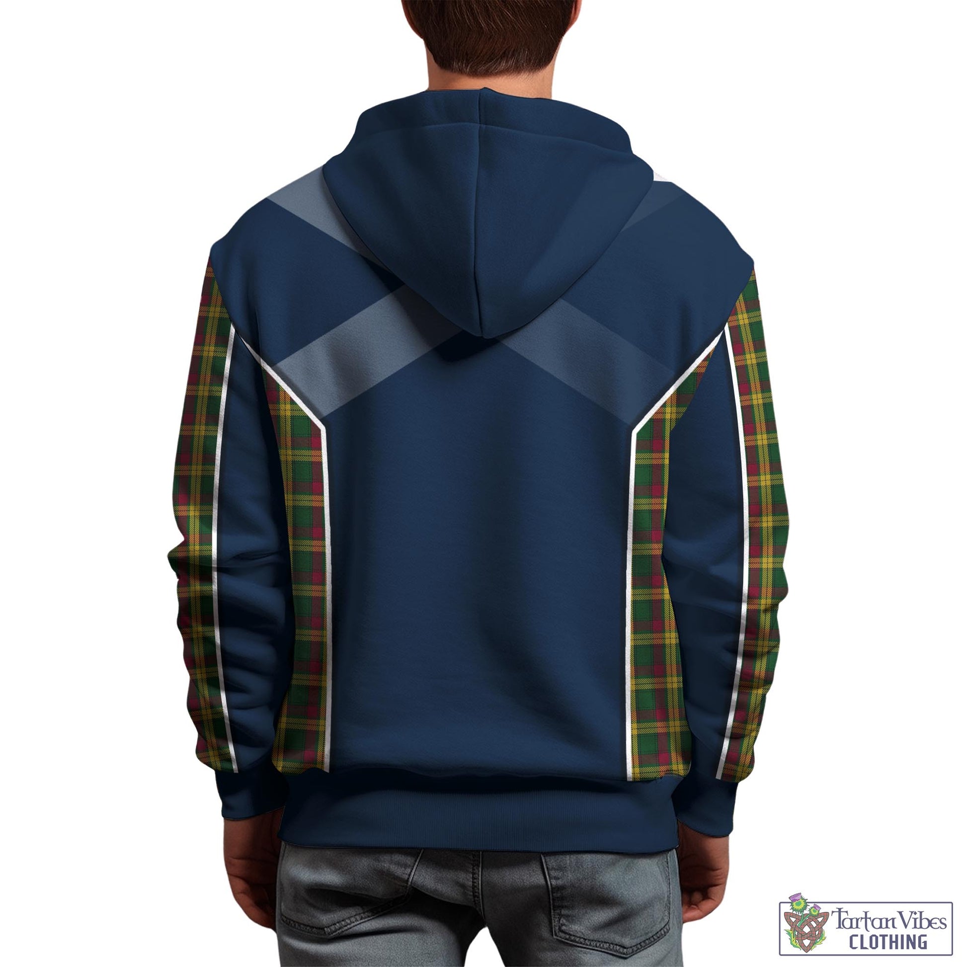 Tartan Vibes Clothing MacMillan Ancient Tartan Hoodie with Family Crest and Scottish Thistle Vibes Sport Style