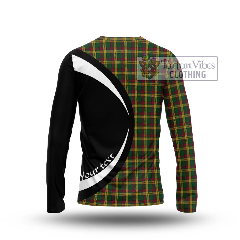 MacMillan (McMillan) Tartan Long Sleeve T-Shirt with Family Crest Circle Style - Tartan Vibes Clothing