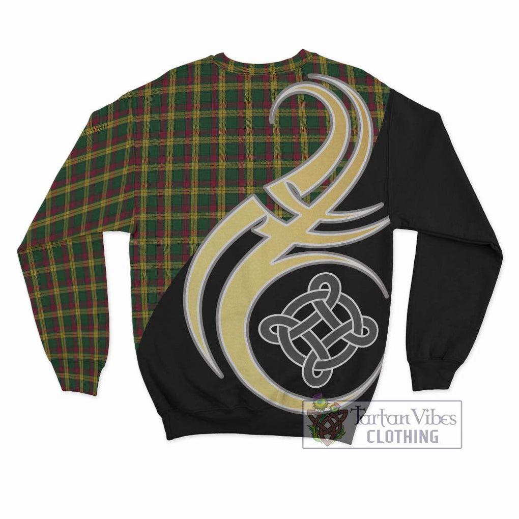 MacMillan (McMillan) Tartan Sweatshirt with Family Crest and Celtic Symbol Style - Tartan Vibes Clothing