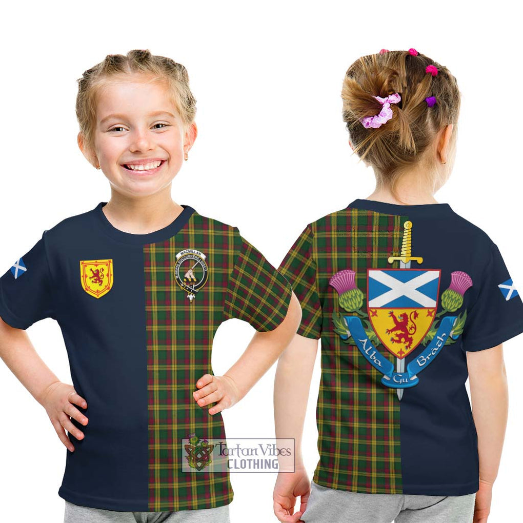 MacMillan (McMillan) Tartan Kid T-Shirt Alba with Scottish Lion Royal Arm Half Style - Tartan Vibes Clothing