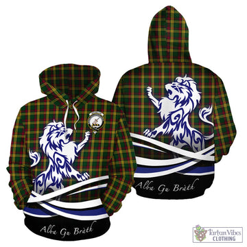 MacMillan Ancient Tartan Hoodie with Alba Gu Brath Regal Lion Emblem