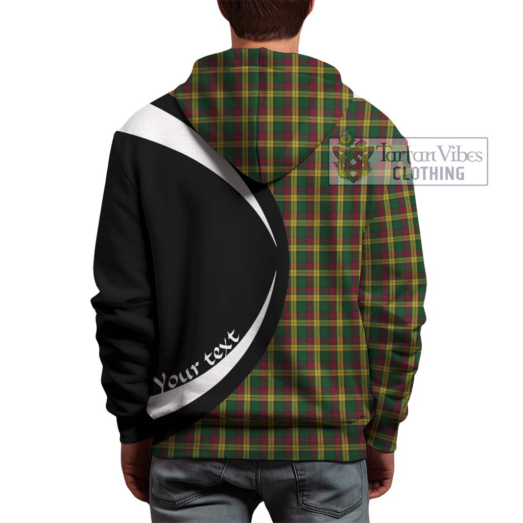 Tartan Vibes Clothing MacMillan Ancient Tartan Hoodie with Family Crest Circle Style