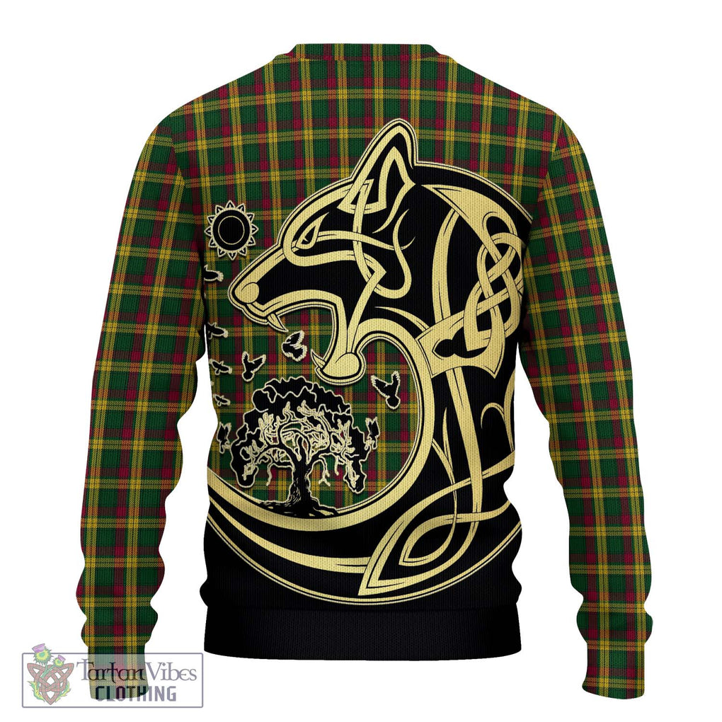MacMillan (McMillan) Tartan Ugly Sweater with Family Crest Celtic Wolf Style - Tartan Vibes Clothing
