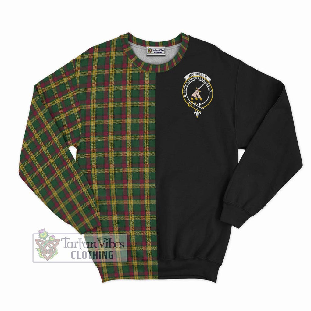 MacMillan (McMillan) Tartan Sweatshirt with Family Crest and Half Of Me Style - Tartanvibesclothing Shop