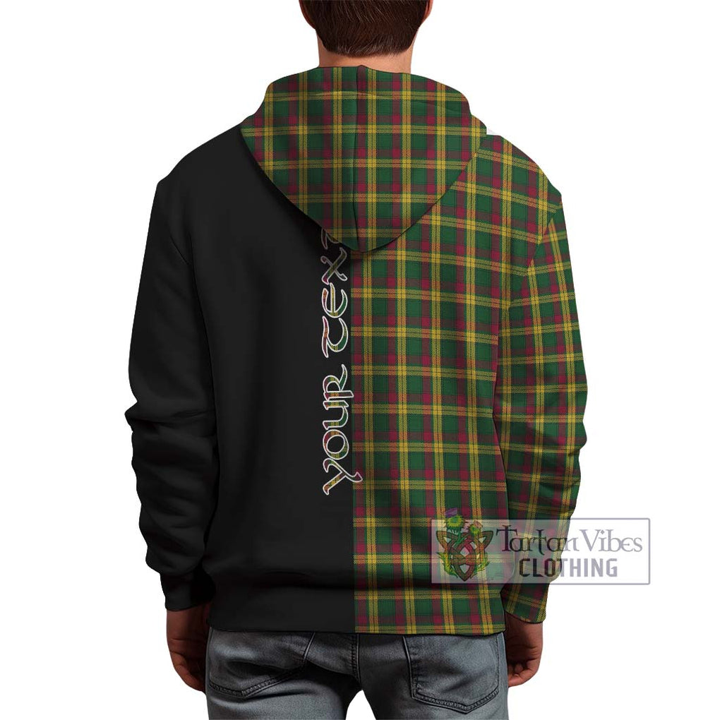 MacMillan (McMillan) Tartan Hoodie with Family Crest and Half Of Me Style - Tartanvibesclothing Shop