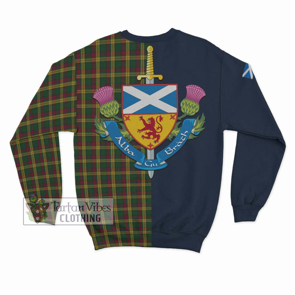 Tartan Vibes Clothing MacMillan Ancient Tartan Sweatshirt with Scottish Lion Royal Arm Half Style